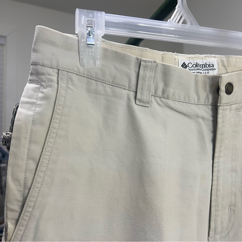 COLUMBIA Men's Classic Tan Pants Cargo Pants Cotton size 32 x 32 - Picture 4 of 9